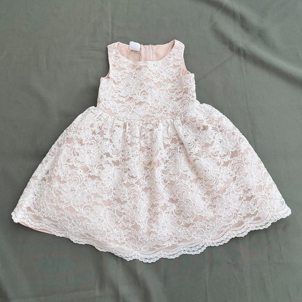 Julia Lee Cream Lace Formal Dress Girl Size 4